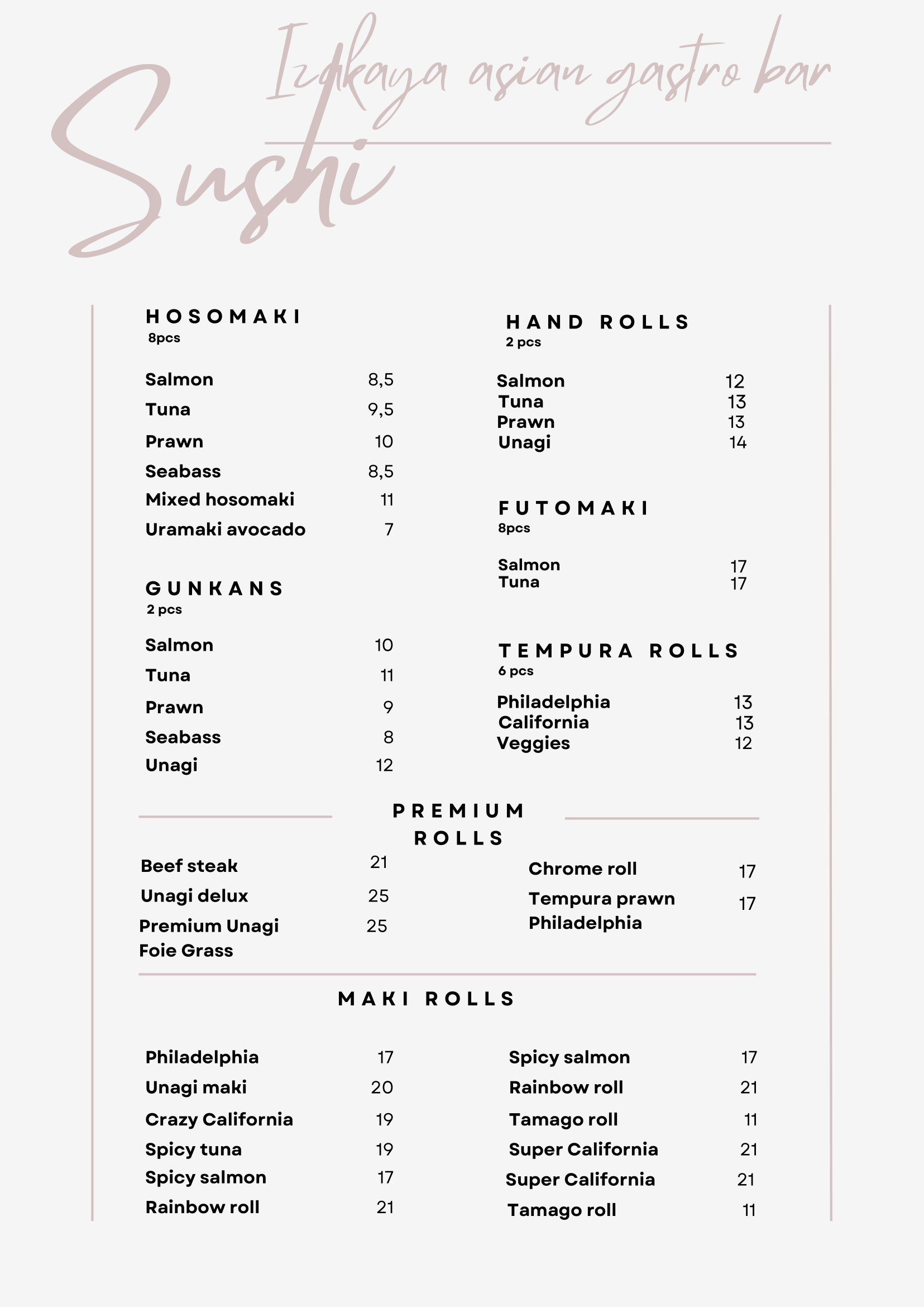 Menu item